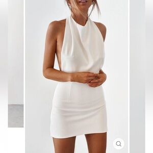 Backless halter dress